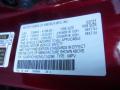 Honda Color Code R569MX Radiant Red Metallic #34