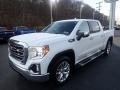 Front 3/4 View of 2021 GMC Sierra 1500 SLT Crew Cab 4WD #6