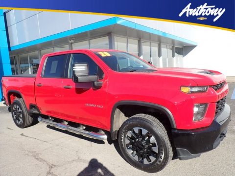 Red Hot Chevrolet Silverado 2500HD Custom Crew Cab 4x4.  Click to enlarge.