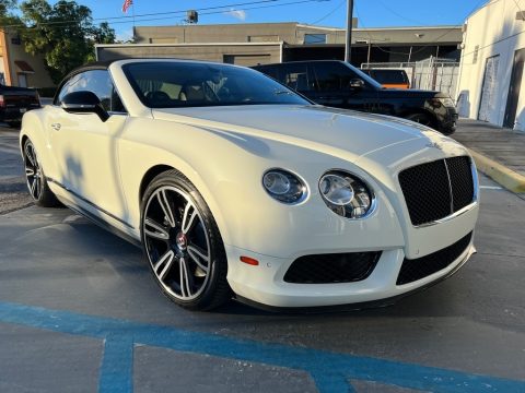 Glacier White Bentley Continental GT V8 S Convertible.  Click to enlarge.