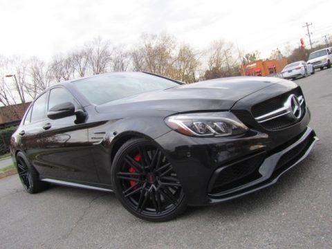 Obsidian Black Metallic Mercedes-Benz C 63 S AMG Sedan.  Click to enlarge.