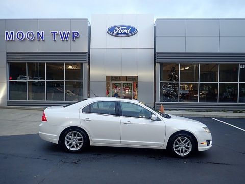 White Platinum Tri-Coat Ford Fusion SEL.  Click to enlarge.