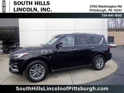 Obsidian Black Infiniti QX80 Luxe.  Click to enlarge.