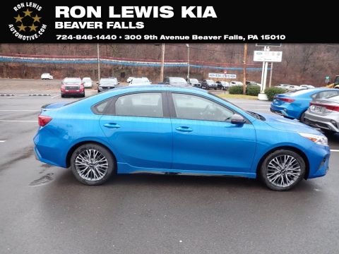 Sporty Blue Kia Forte GT-Line.  Click to enlarge.