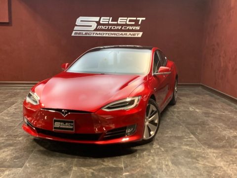 Red Multi-Coat Tesla Model S Long Range Plus.  Click to enlarge.
