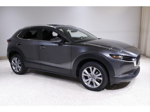 Machine Gray Metallic Mazda CX-30 Premium AWD.  Click to enlarge.