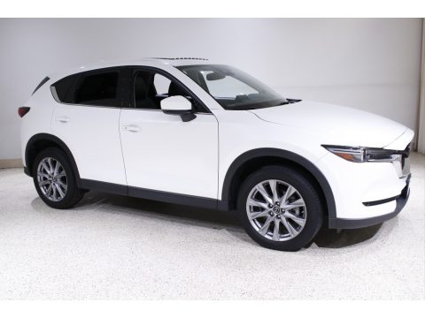 Snowflake White Pearl Mazda CX-5 Grand Touring Reserve AWD.  Click to enlarge.