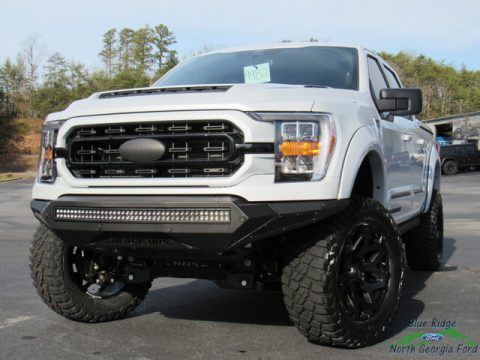 Space White Metallic Ford F150 Tuscany Black Ops Lariat SuperCrew 4x4.  Click to enlarge.