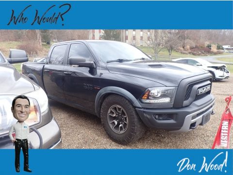 Brilliant Black Crystal Pearl Ram 1500 Rebel Crew Cab 4x4.  Click to enlarge.