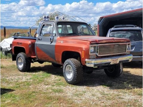 Custom Burnt Orange Chevrolet C/K Truck K10 Cheyenne Regular Cab 4x4.  Click to enlarge.