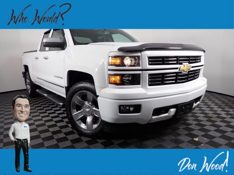 Summit White Chevrolet Silverado 1500 LT Double Cab 4x4.  Click to enlarge.