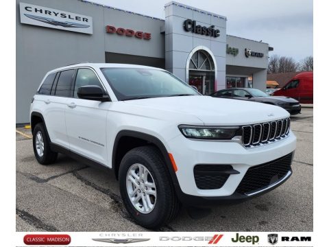 Bright White Jeep Grand Cherokee Laredo 4x4.  Click to enlarge.