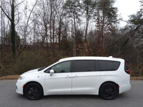 Bright White Chrysler Pacifica Hybrid Touring L.  Click to enlarge.