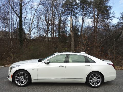 Crystal White Tricoat Cadillac CT6 3.0 Turbo Platinum AWD Sedan.  Click to enlarge.