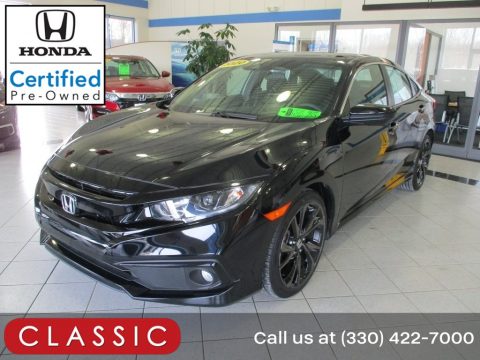 Crystal Black Pearl Honda Civic Sport Sedan.  Click to enlarge.