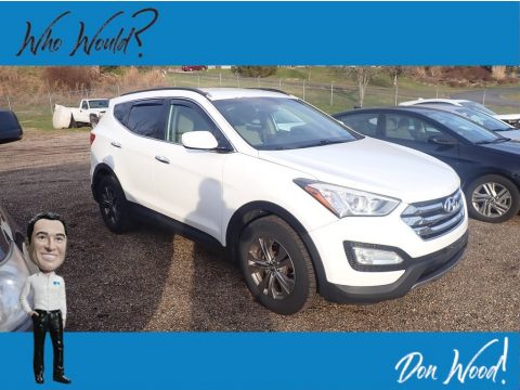 Frost White Pearl Hyundai Santa Fe Sport AWD.  Click to enlarge.
