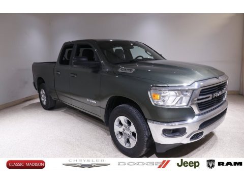Olive Green Pearl Ram 1500 Big Horn Quad Cab 4x4.  Click to enlarge.