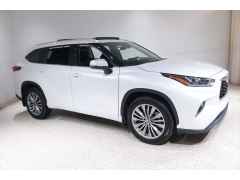 Wind Chill Pearl Toyota Highlander Platinum AWD.  Click to enlarge.