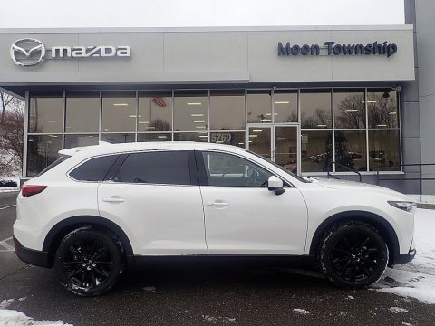 Snowflake White Pearl Mica Mazda CX-9 Touring Plus AWD.  Click to enlarge.