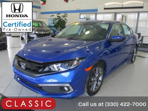 Aegean Blue Metallic Honda Civic EX Sedan.  Click to enlarge.