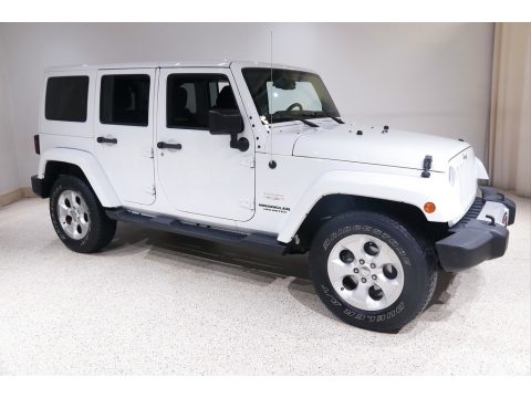 Bright White Jeep Wrangler Unlimited Sahara 4x4.  Click to enlarge.