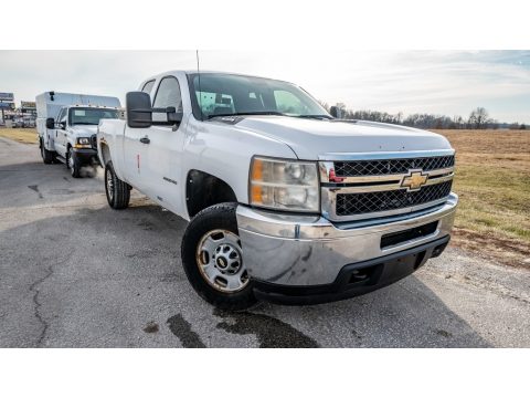 Summit White Chevrolet Silverado 2500HD Extended Cab.  Click to enlarge.