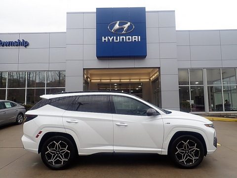 White Pearl Hyundai Tucson N-Line AWD.  Click to enlarge.