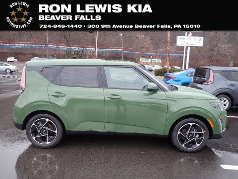 Undercover Green Kia Soul EX.  Click to enlarge.