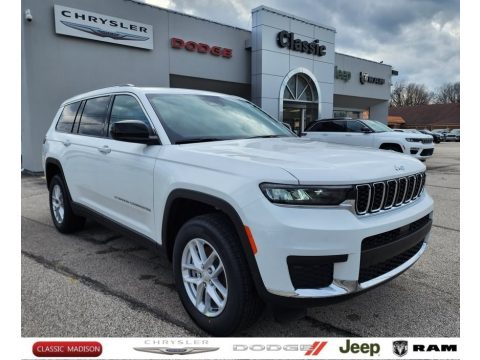 Bright White Jeep Grand Cherokee L Laredo 4x4.  Click to enlarge.