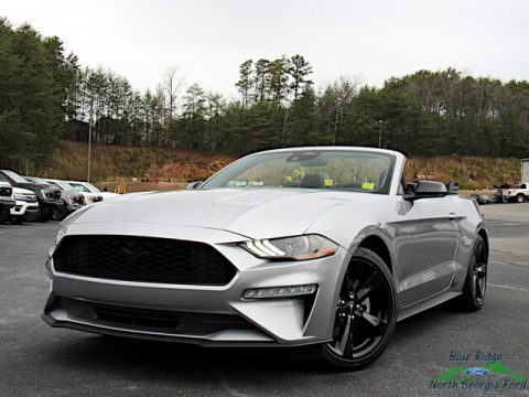 Iconic Silver Metallic Ford Mustang EcoBoost Convertible.  Click to enlarge.