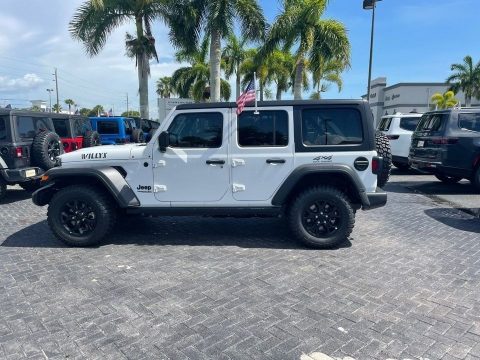 Bright White Jeep Wrangler Unlimited Willys Sport 4x4.  Click to enlarge.