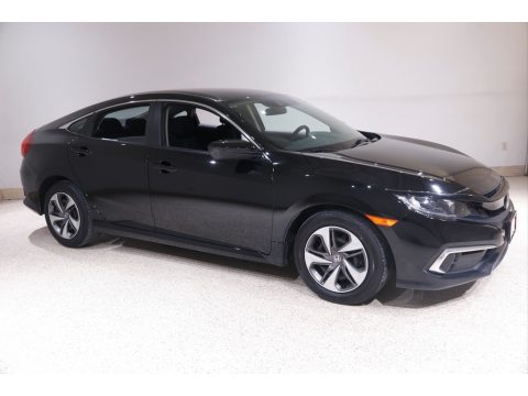 Crystal Black Pearl Honda Civic LX Sedan.  Click to enlarge.