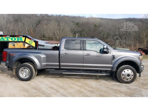 Carbonized Gray Metallic Ford F450 Super Duty Lariat Crew Cab 4x4 Chassis.  Click to enlarge.