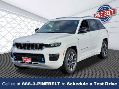 Bright White Jeep Grand Cherokee Overland 4XE.  Click to enlarge.