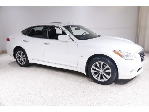 Moonlight White Infiniti Q70 3.7 AWD.  Click to enlarge.