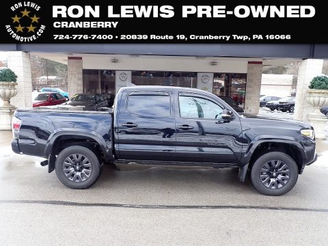 Midnight Black Metallic Toyota Tacoma Limited Double Cab 4x4.  Click to enlarge.