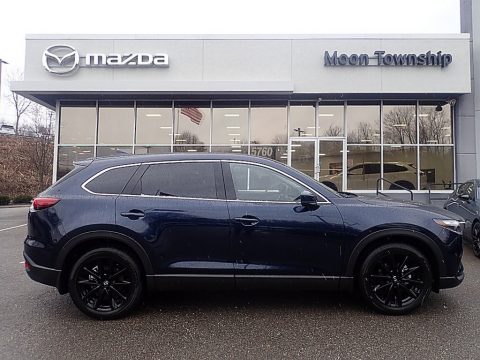 Deep Crystal Blue Mica Mazda CX-9 Touring Plus AWD.  Click to enlarge.