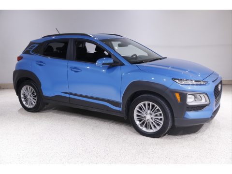 Surf Blue Hyundai Kona SEL AWD.  Click to enlarge.