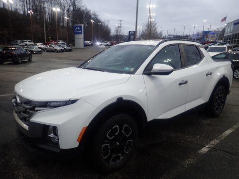 Ice White Hyundai Santa Cruz SEL AWD.  Click to enlarge.