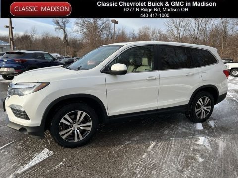 White Diamond Pearl Honda Pilot EX-L AWD.  Click to enlarge.