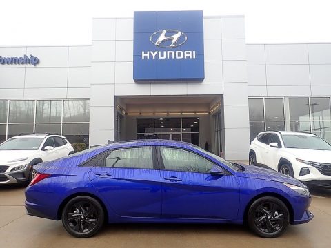 Intense Blue Hyundai Elantra Blue Hybrid.  Click to enlarge.