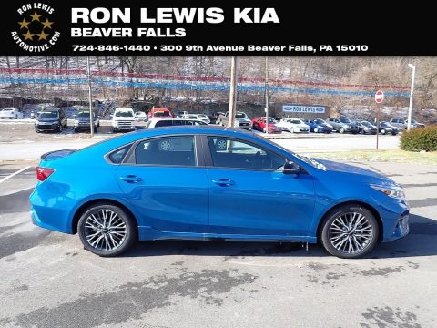 Sporty Blue Kia Forte GT-Line.  Click to enlarge.
