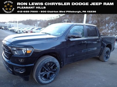 Diamond Black Crystal Pearl Ram 1500 Big Horn Night Edition Crew Cab 4x4.  Click to enlarge.