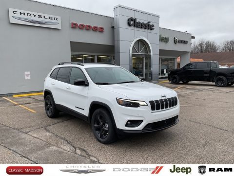 Bright White Jeep Cherokee Altitude Lux 4x4.  Click to enlarge.