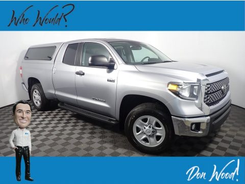 Silver Sky Metallic Toyota Tundra SR Double Cab 4x4.  Click to enlarge.
