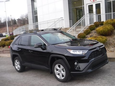 Midnight Black Metallic Toyota RAV4 XLE AWD.  Click to enlarge.