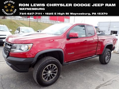 Cajun Red Tintcoat Chevrolet Colorado ZR2 Extended Cab 4x4.  Click to enlarge.