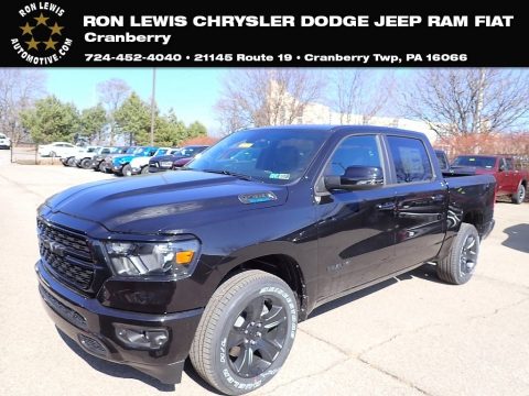 Diamond Black Crystal Pearl Ram 1500 Big Horn Night Edition Crew Cab 4x4.  Click to enlarge.