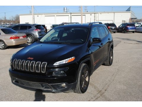 Diamond Black Crystal Pearl Jeep Cherokee 75th Anniversary Edition.  Click to enlarge.