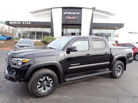 Midnight Black Metallic Toyota Tacoma TRD Off Road Double Cab 4x4.  Click to enlarge.